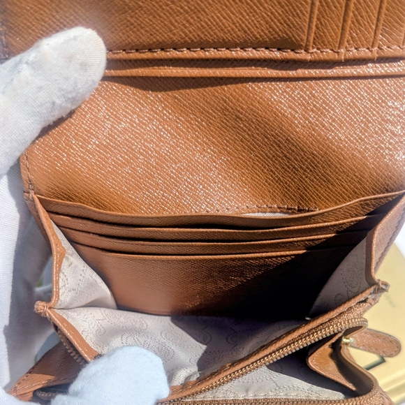 MICHAEL Michael Kors Jet Set Wallet Dark Brown & Beige - Picture 8 of 9